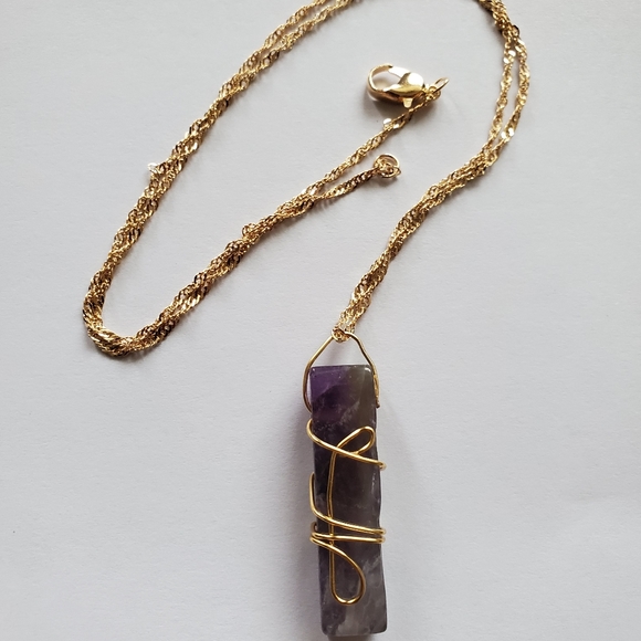 Amethyst handmade necklace - Picture 2 of 2